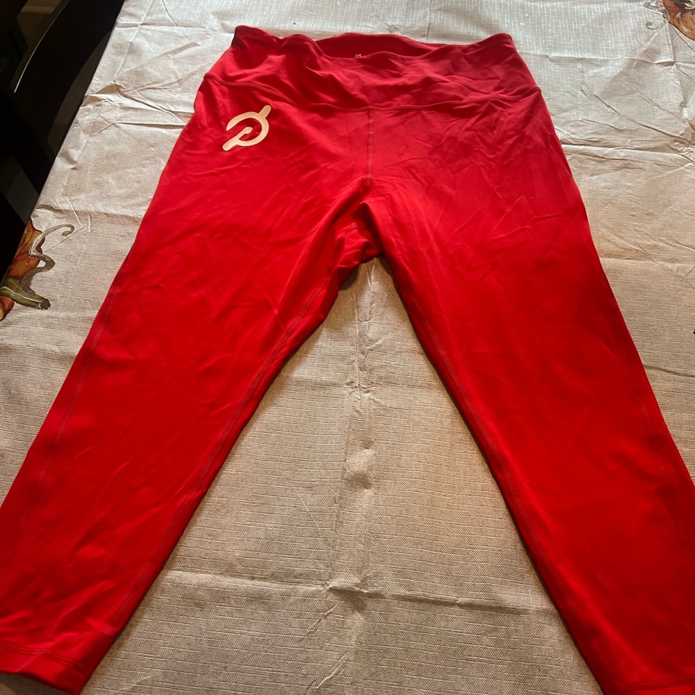 Peloton red yoga pants